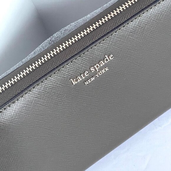 Kate Spade Spencer Zip Around Wallet Womens Large Duck Green Leather Accordian - Picture 6 of 7